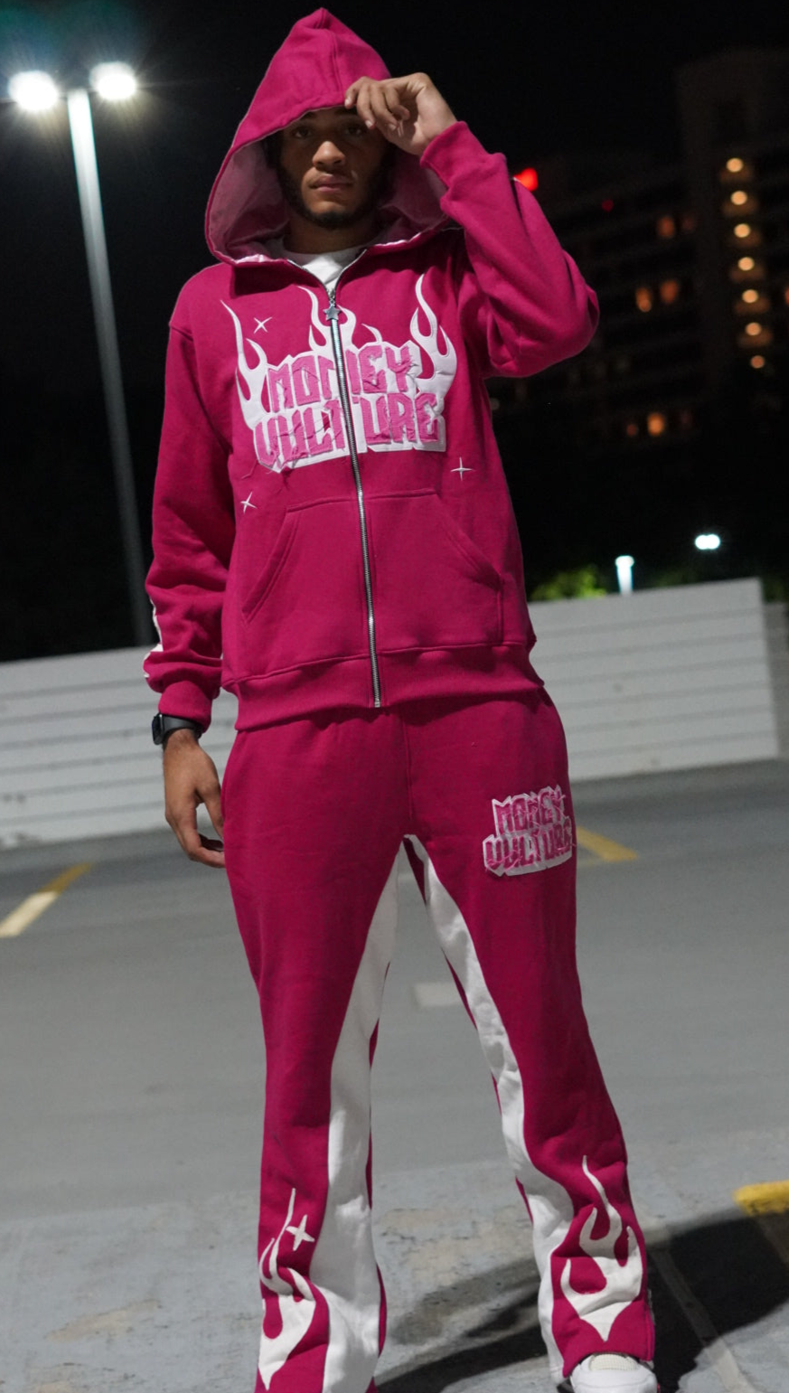 Pink Flaming MV Sweatsuit